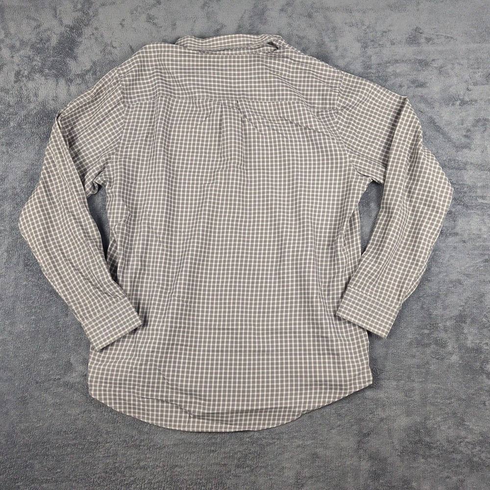 Van Heusen Shirt Mens Large Grey Plaid Long Sleeve Button Up - Picture 5 of 5